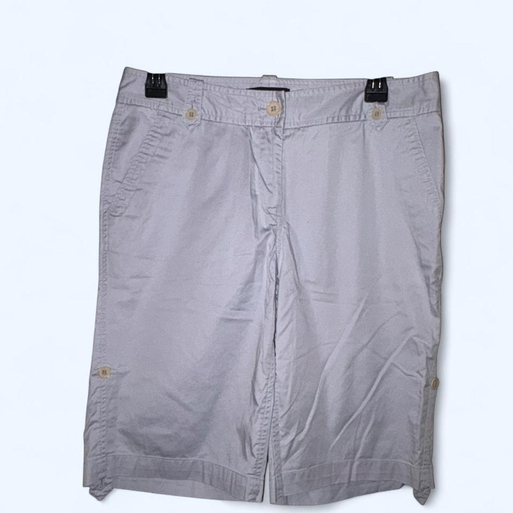 Talbots light blue cotton shorts white stripes, size 4 #preppy #summer Bermuda